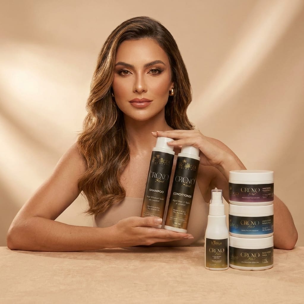 Kit Cronograma Capilar Crono Real Completo para Hidratação, Nutrição e Reconstrução – Realleza Beauty